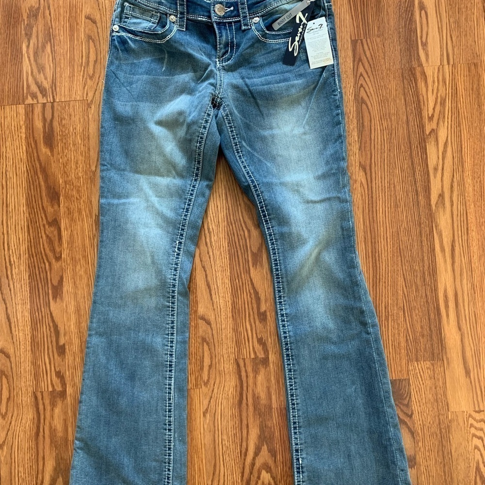 SEVEN 7 size 8 Women’s Blue Bootcut Denim Jeans - Picture 12 of 16